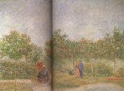 Vincent Van Gogh Couples in the Voyer d'Argenson Park at Asieres (nn04) oil painting artist